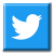 Twitter social icons - square rounded SM - blue